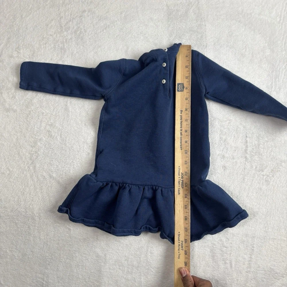 Ralph Lauren Polo Bear‎ Blue Long Sleeve Dress Infant Size 24 Months